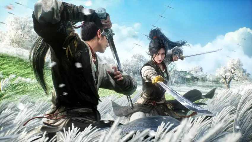 燕云十六声双人对战 - 草地剑术切磋