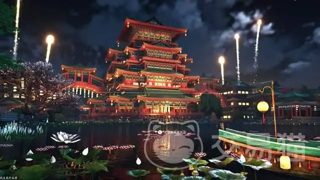 燕云十六声夜景 - 开封城烟花