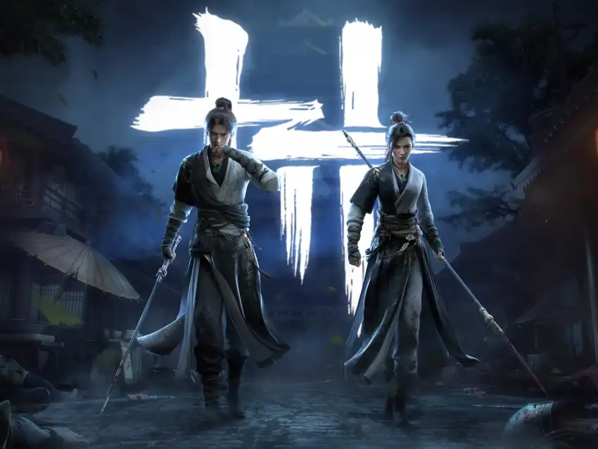 燕云十六声游戏画面 - 武侠角色在夜晚街市