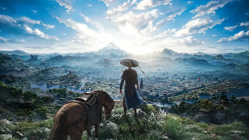 燕云十六声开放世界 - 侠客骑马俯瞰山河